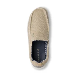 Mocassini beige da Uomo in tessuto canvas US Golf Club