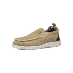 Mocassini beige da Uomo in tessuto canvas US Golf Club