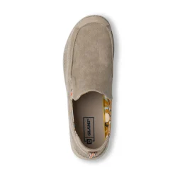 Mocassini Beige da Uomo in tessuto con inserti cuciti Glams