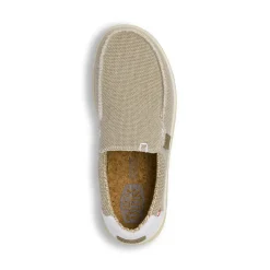 Mocassini beige Uomo in tela con suola leggera Heydude Mikka Braided