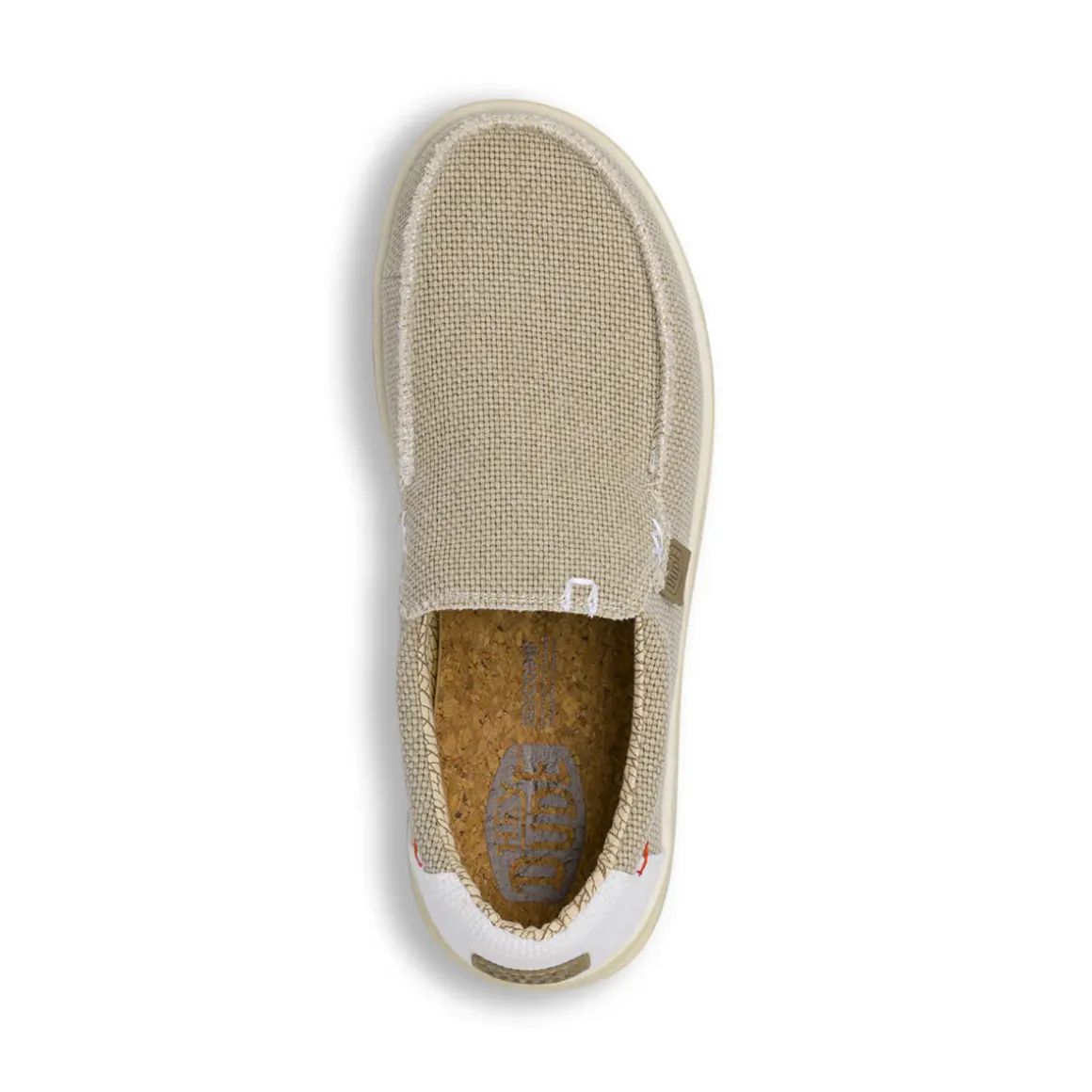 Mocassini beige Uomo in tela con suola leggera Heydude Mikka Braided