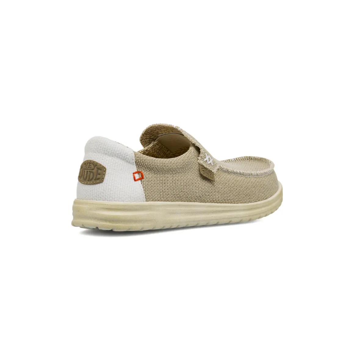 Mocassini beige Uomo in tela con suola leggera Heydude Mikka Braided