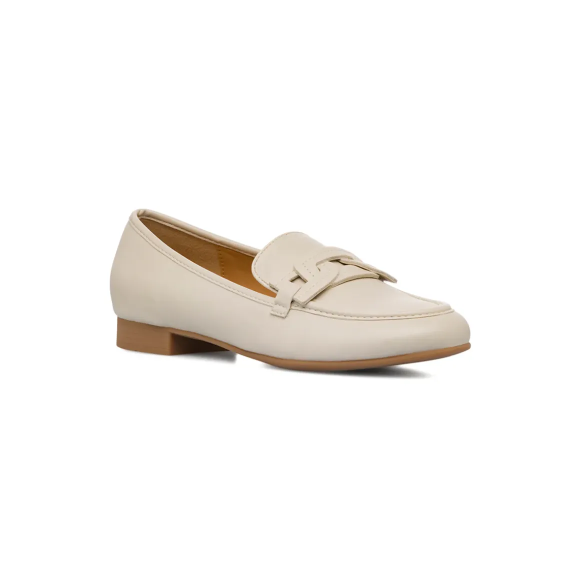 Mocassini bianco off-white da donna comodi e flessibili con morsetto P Smart