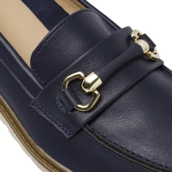 Mocassini blu da Donna con dettaglio morsetto dorato Lora Ferres