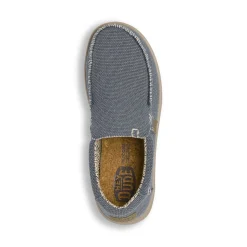 Mocassini blu da Uomo in tela on suola leggera Heydude Mikka Braided