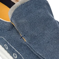 Mocassini blu da Uomo in tessuto effetto jeans Riflessi Urbani