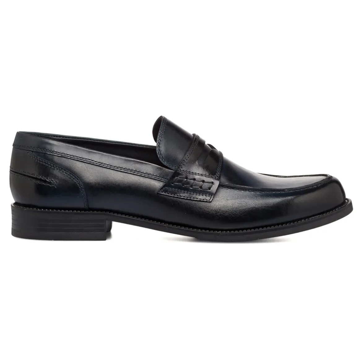 Mocassini Blu navy in pelle da Uomo con mascherina La Cuoieria