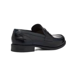 Mocassini Blu navy in pelle da Uomo con mascherina La Cuoieria