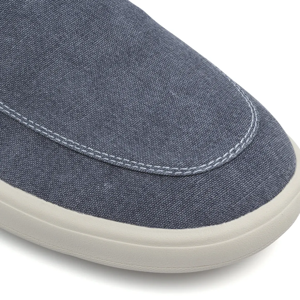 Mocassini blu Uomo in tela con inserto effetto scamosciato Lumberjack