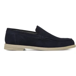 Mocassini casual Blu da Uomo effetto scamosciato La Cuoieria