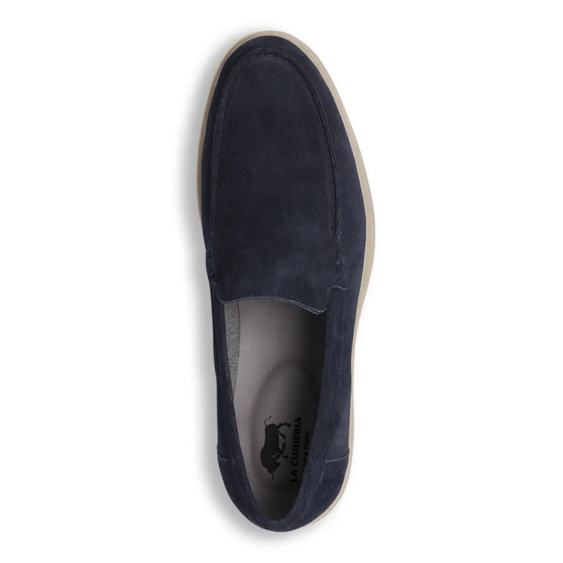 Mocassini casual Blu da Uomo effetto scamosciato La Cuoieria