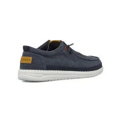 Mocassini casual blu da Uomo in tela con suola leggera Navigare