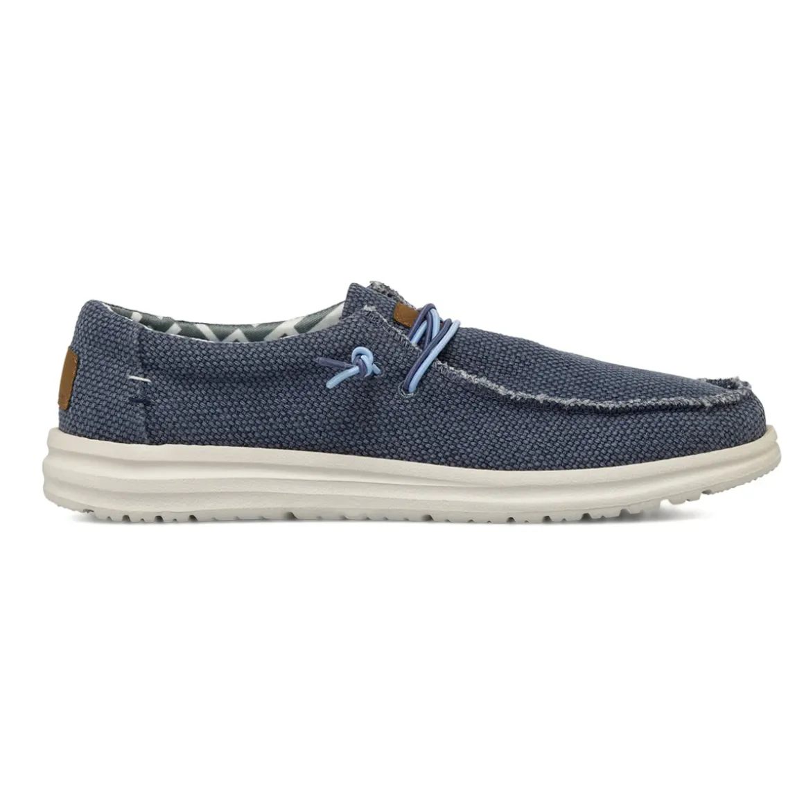Mocassini casual Blu da Uomo in tela con lacci elastici Navigare