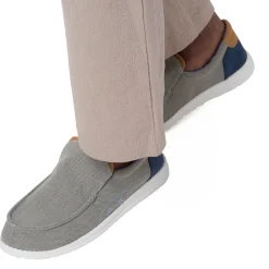 Mocassini casual grigi da Uomo in tessuto leggero Riflessi Urbani