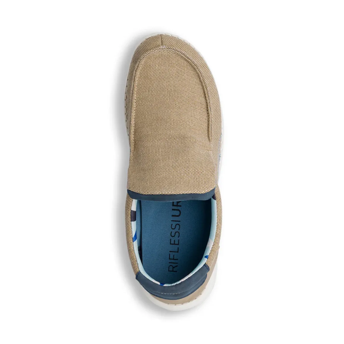 Mocassini casual marroni da Uomo in tessuto leggero Riflessi Urbani