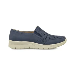 Mocassini comfort blu da Donna con tomaia traforata P Soft