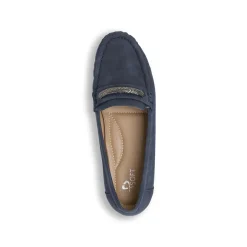 Mocassini comfort da donna blu P Soft con dettaglio strass