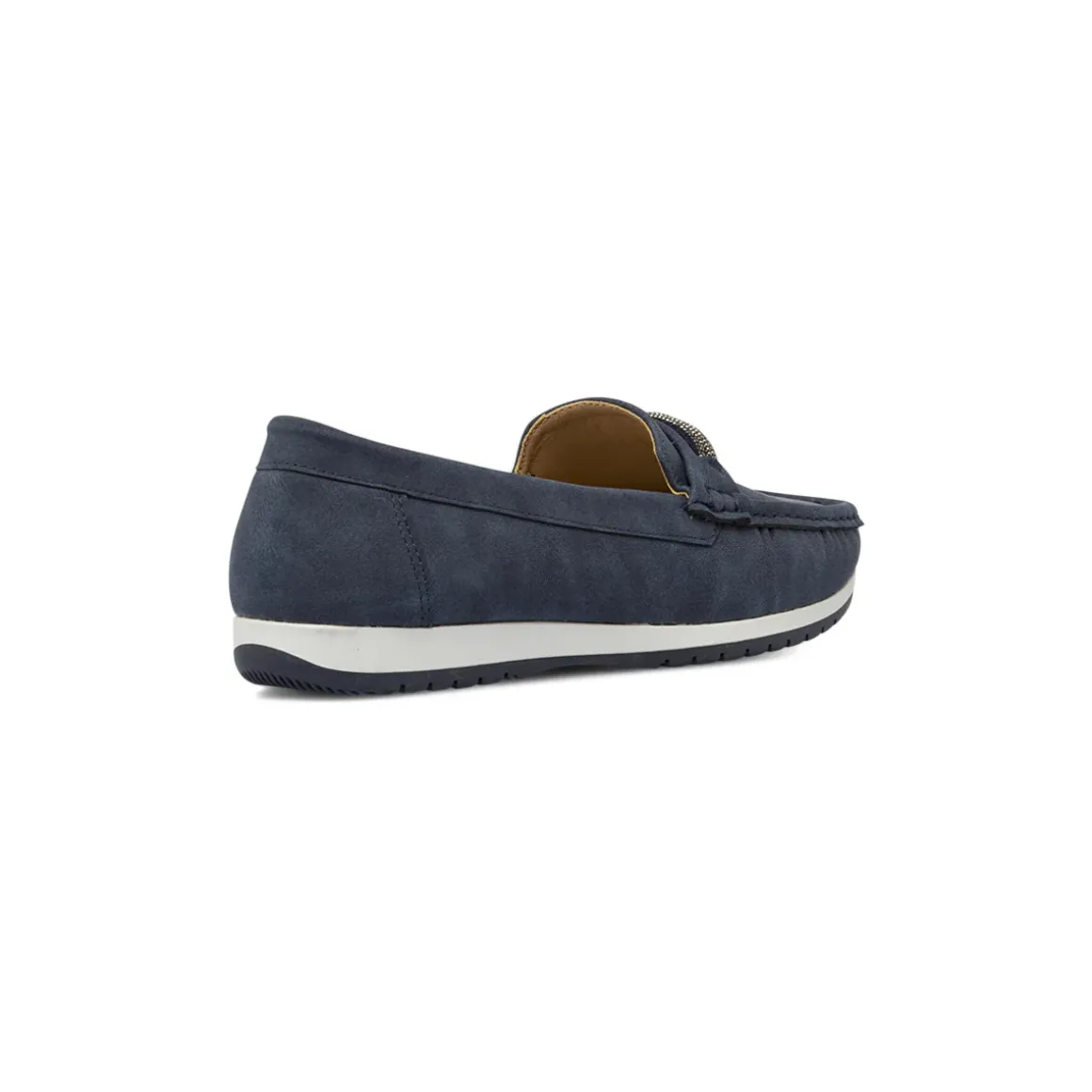 Mocassini comfort da donna blu P Soft con dettaglio strass