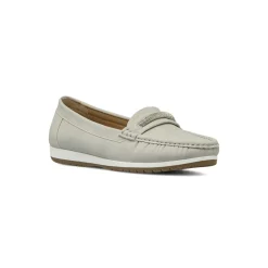 Mocassini comfort da donna grigi con fascia di strass P Soft