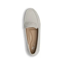 Mocassini comfort da donna grigi con fascia di strass P Soft