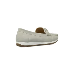 Mocassini comfort da donna grigi con fascia di strass P Soft