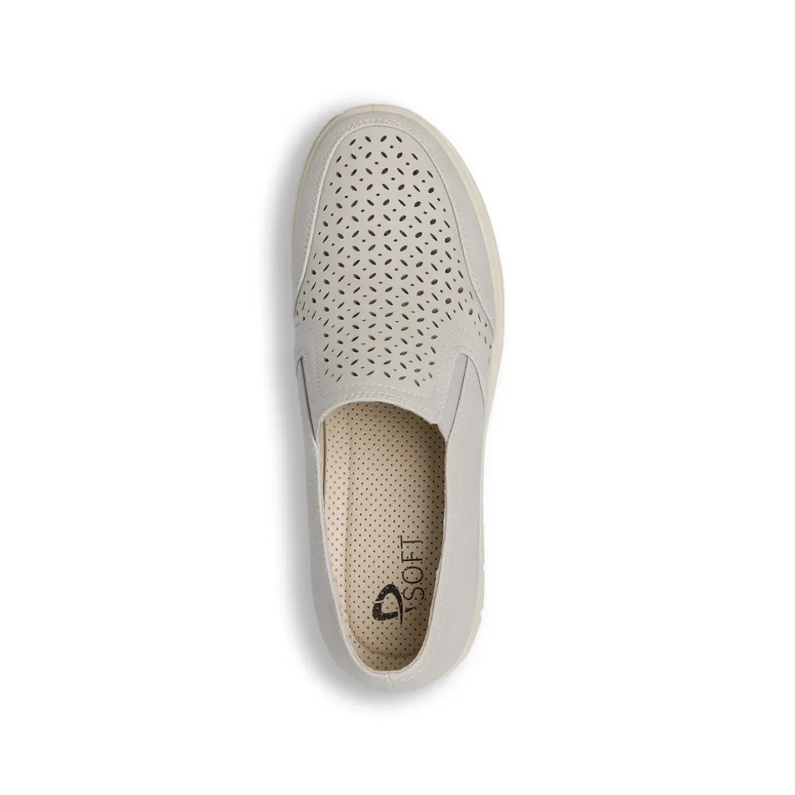 Mocassini comfort grigi da Donna con design traforato P Soft