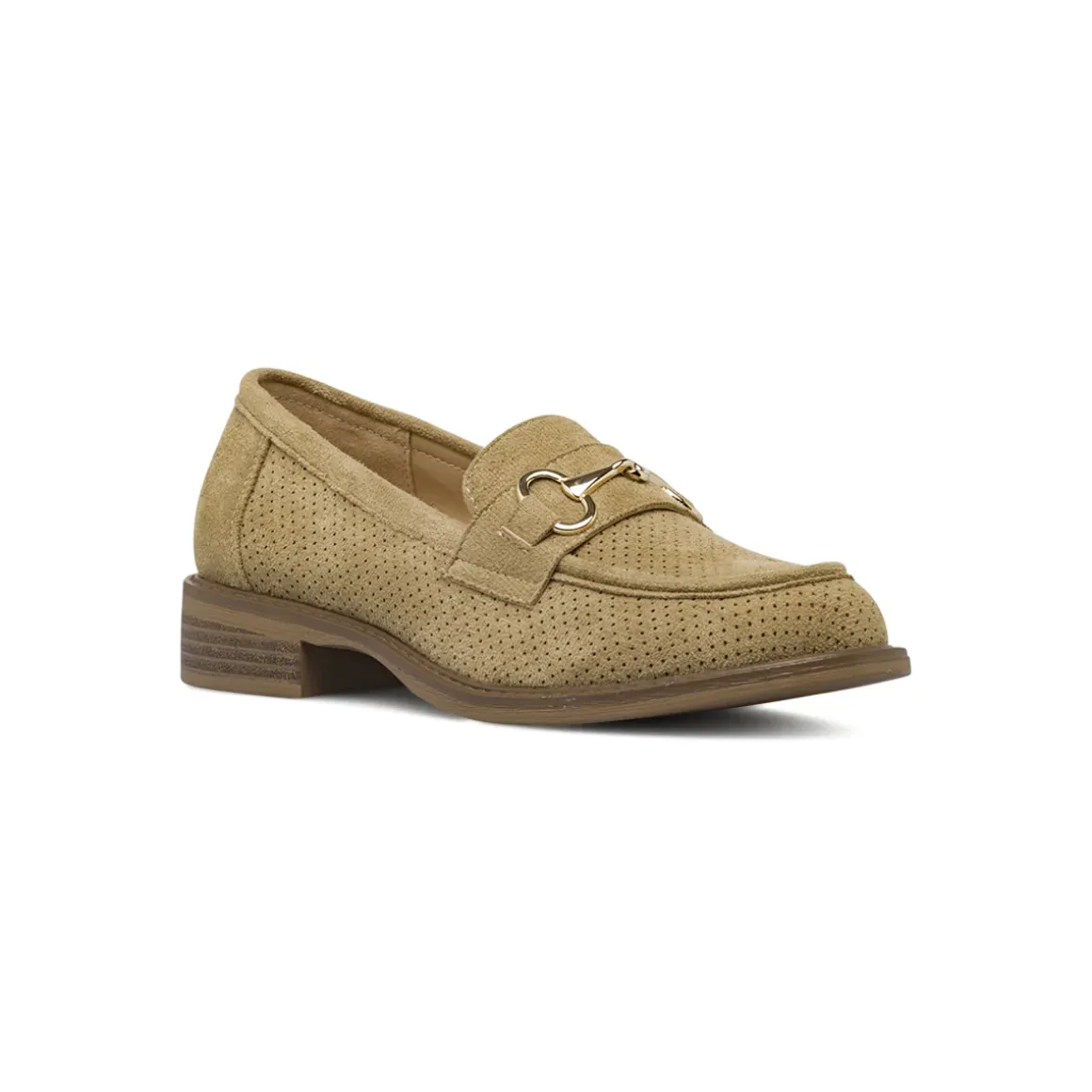 Mocassini da donna beige effetto scamosciato Lora Ferres