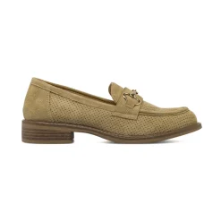 Mocassini da donna beige effetto scamosciato Lora Ferres