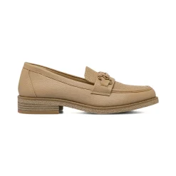 Mocassini da donna beige traforati con morsetto metallico Lora Ferres