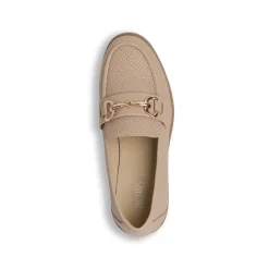 Mocassini da donna beige traforati con morsetto metallico Lora Ferres