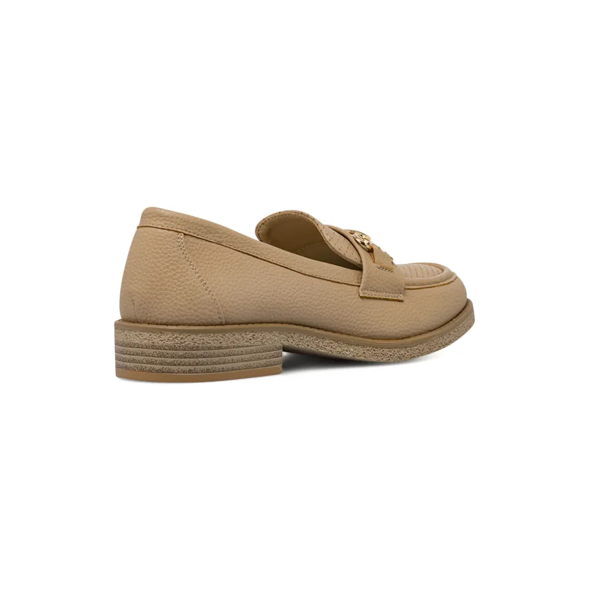 Mocassini da donna beige traforati con morsetto metallico Lora Ferres