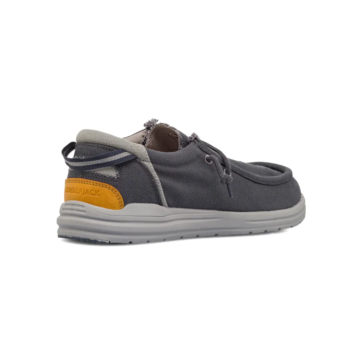 Mocassini da Uomo in tessuto blu navy con soletta in pelle Lumberjack