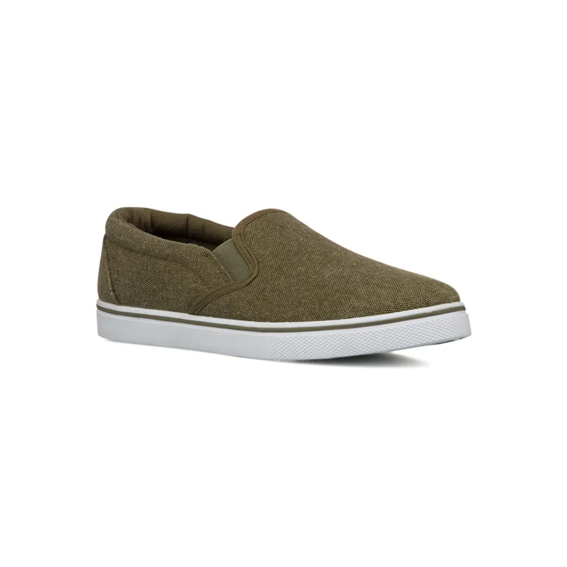 Mocassini da uomo in tessuto verde militare Jog