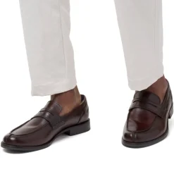 Mocassini da Uomo marroni in Pelle con cuciture La Cuoieria