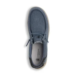 Mocassini leggeri da Uomo in tela blu effetto denim Lumberjack