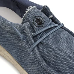 Mocassini leggeri da Uomo in tela blu effetto denim Lumberjack