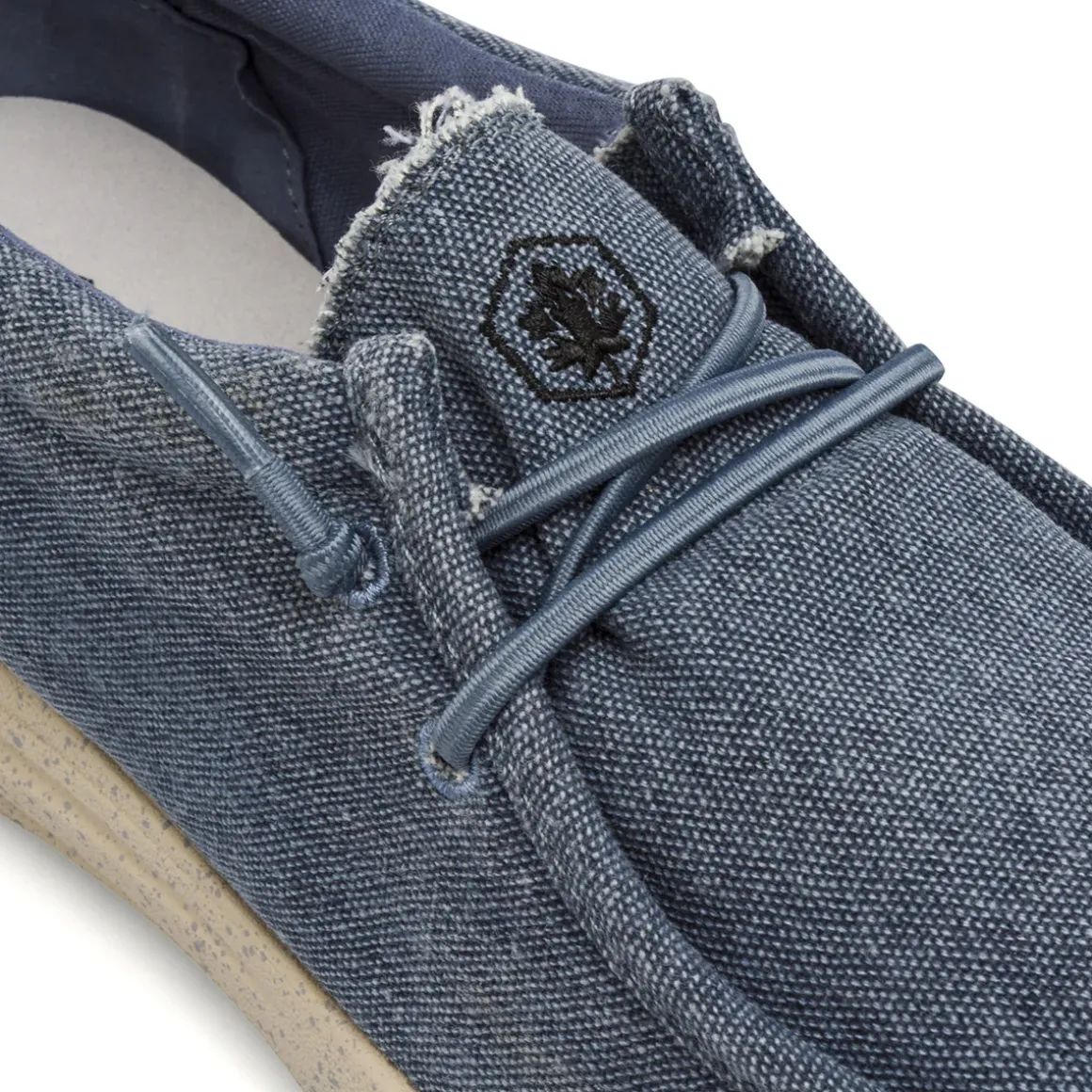 Mocassini leggeri da Uomo in tela blu effetto denim Lumberjack