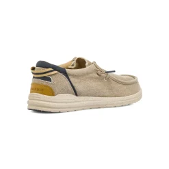 Mocassini leggeri da Uomo in tela beige effetto denim Lumberjack