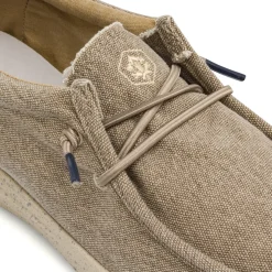 Mocassini leggeri da Uomo in tela beige effetto denim Lumberjack