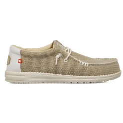 Mocassini leggeri taupe da Uomo in tessuto Heydude Wally Braided