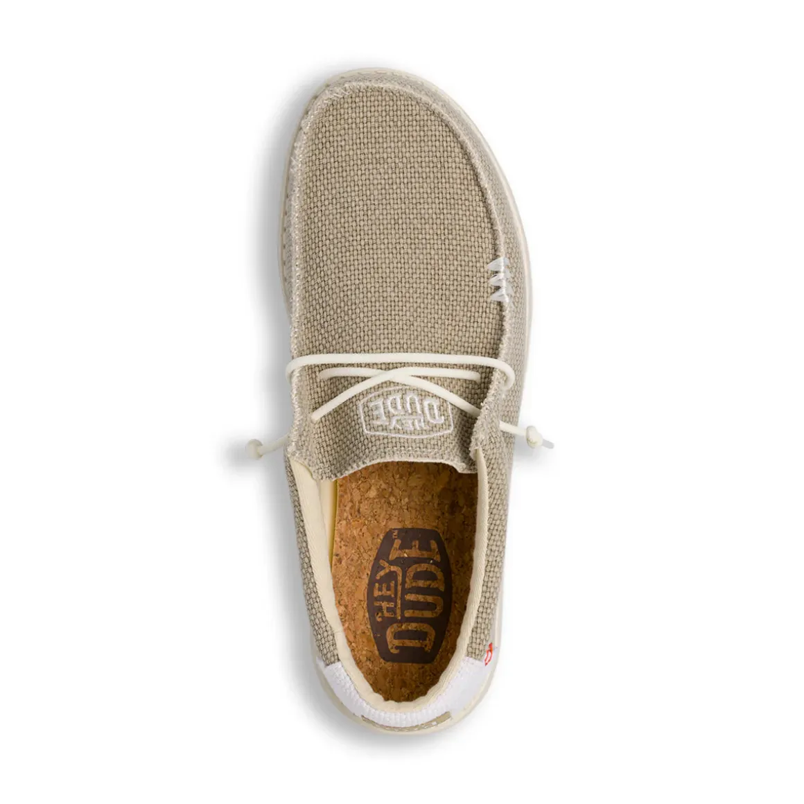 Mocassini leggeri taupe da Uomo in tessuto Heydude Wally Braided