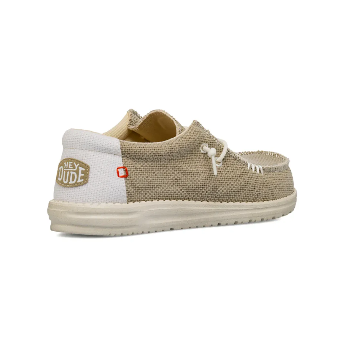 Mocassini leggeri taupe da Uomo in tessuto Heydude Wally Braided