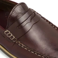 Mocassini Loafer Bordeaux da Uomo in Pelle La Cuoieria