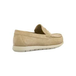 Mocassini loafer da Uomo beige in pelle effetto scamosciato Lumberjack