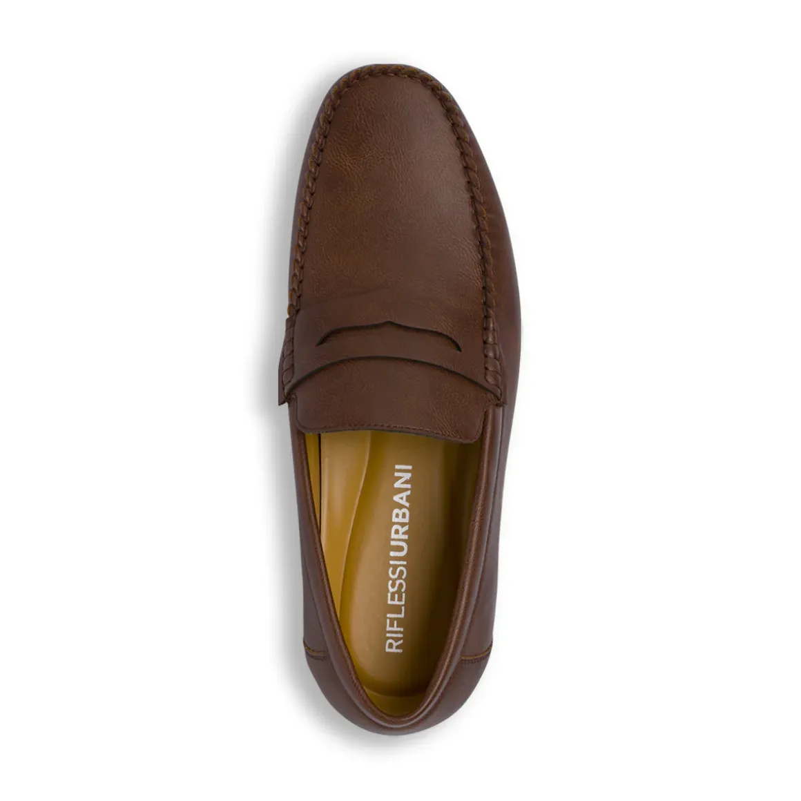 Mocassini loafer marroni da Uomo con mascherina Riflessi Urbani