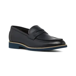 Mocassini Penny Loafer Blu da Uomo con suola blu Riflessi Urbani