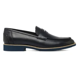 Mocassini Penny Loafer Blu da Uomo con suola blu Riflessi Urbani