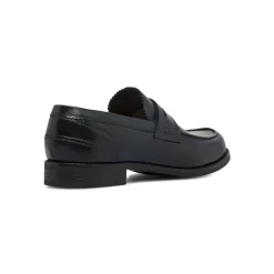 Mocassini Penny Loafer in palle da uomo blu La Cuoieria