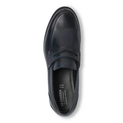 Mocassini Penny Loafer in palle da uomo blu La Cuoieria