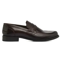 Mocassini Penny Loafer in pelle da uomo marroni La Cuoieria